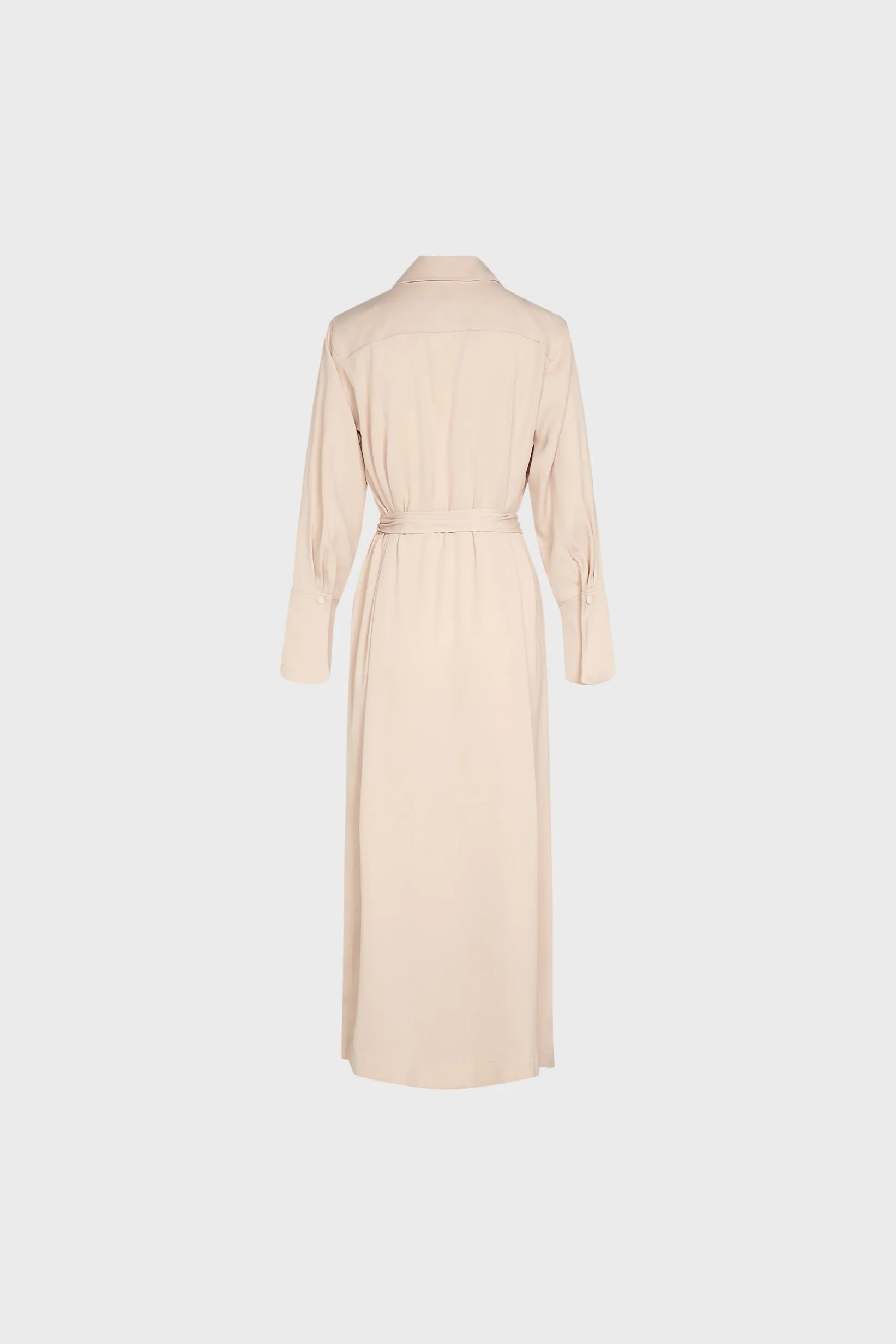 Satin Long Jacket | Sand
