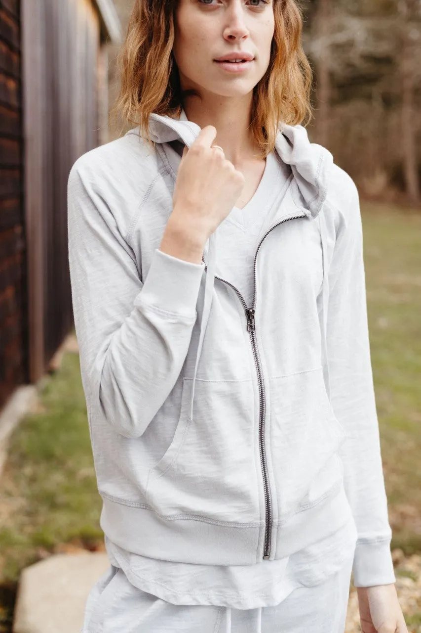 Stella Zip Hoodie in Slub Cotton
