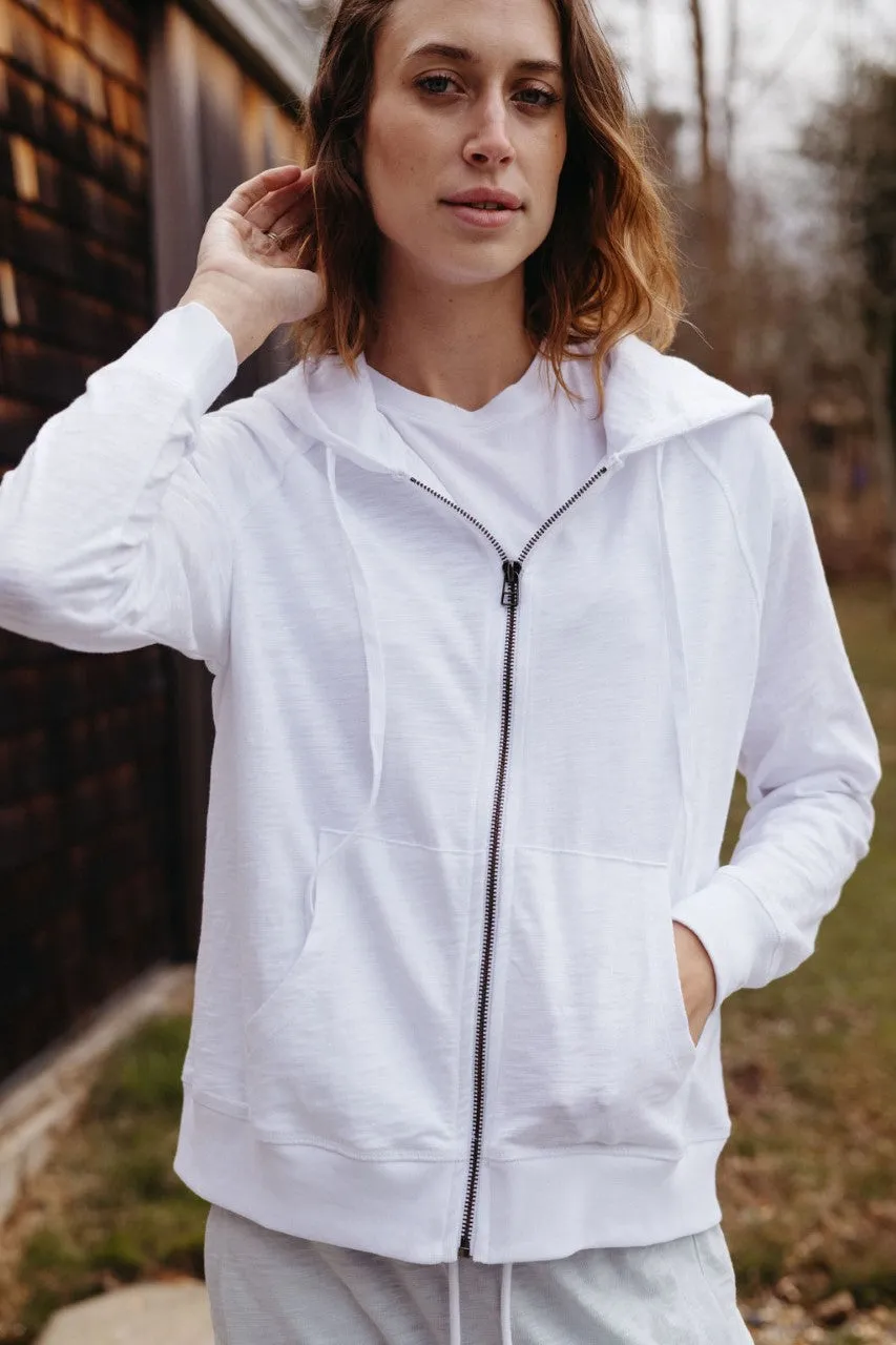 Stella Zip Hoodie in Slub Cotton