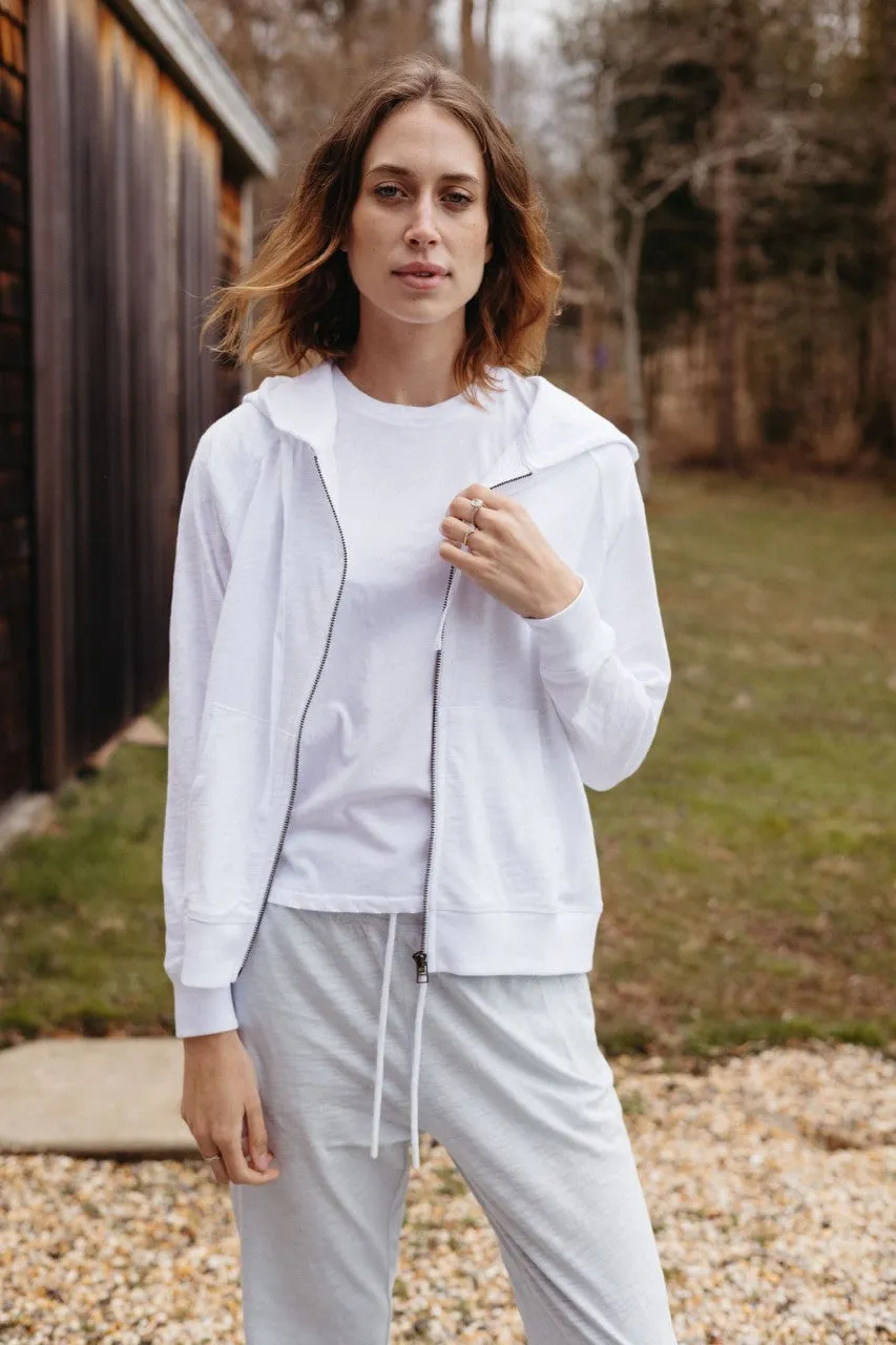 Stella Zip Hoodie in Slub Cotton