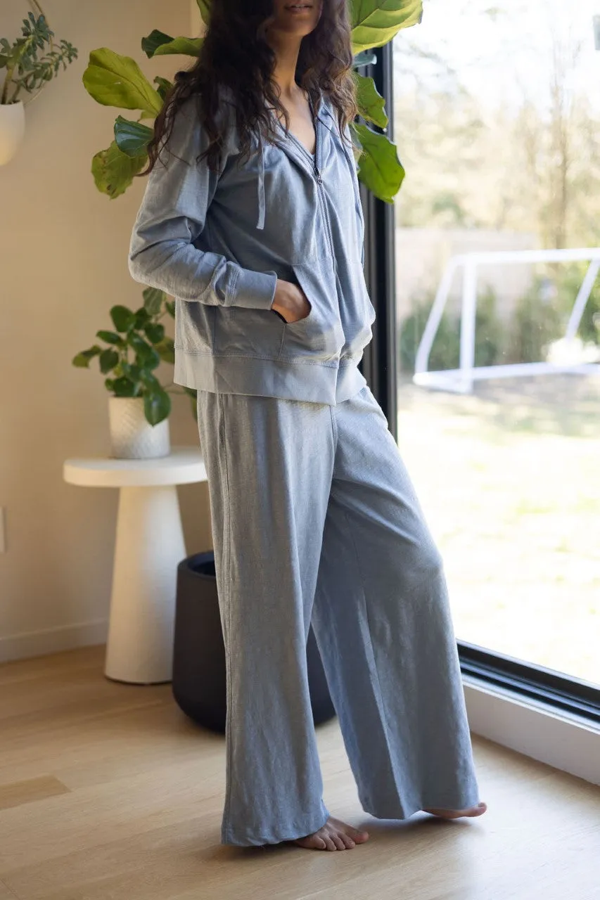 Stella Zip Hoodie in Slub Cotton