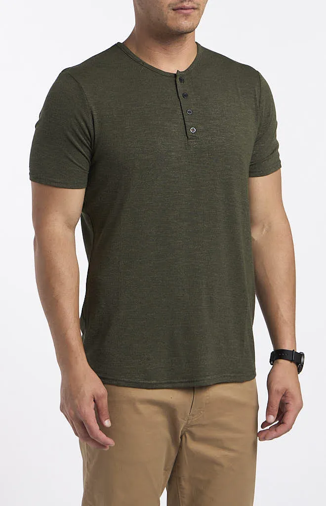 Stone Rose TriBlend Short-Sleeve Henley