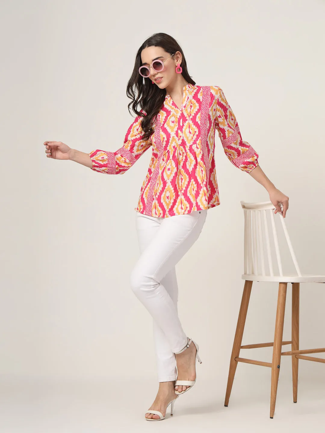 Style Quotient Women Pink and multi Printed Tunic