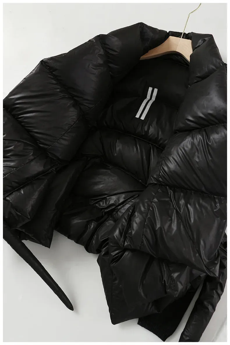 TEEK - Cotton-Padded Belted Knitted Sleeve Jacket