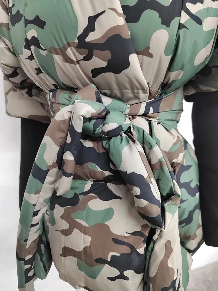 TEEK - Cotton-Padded Belted Knitted Sleeve Jacket