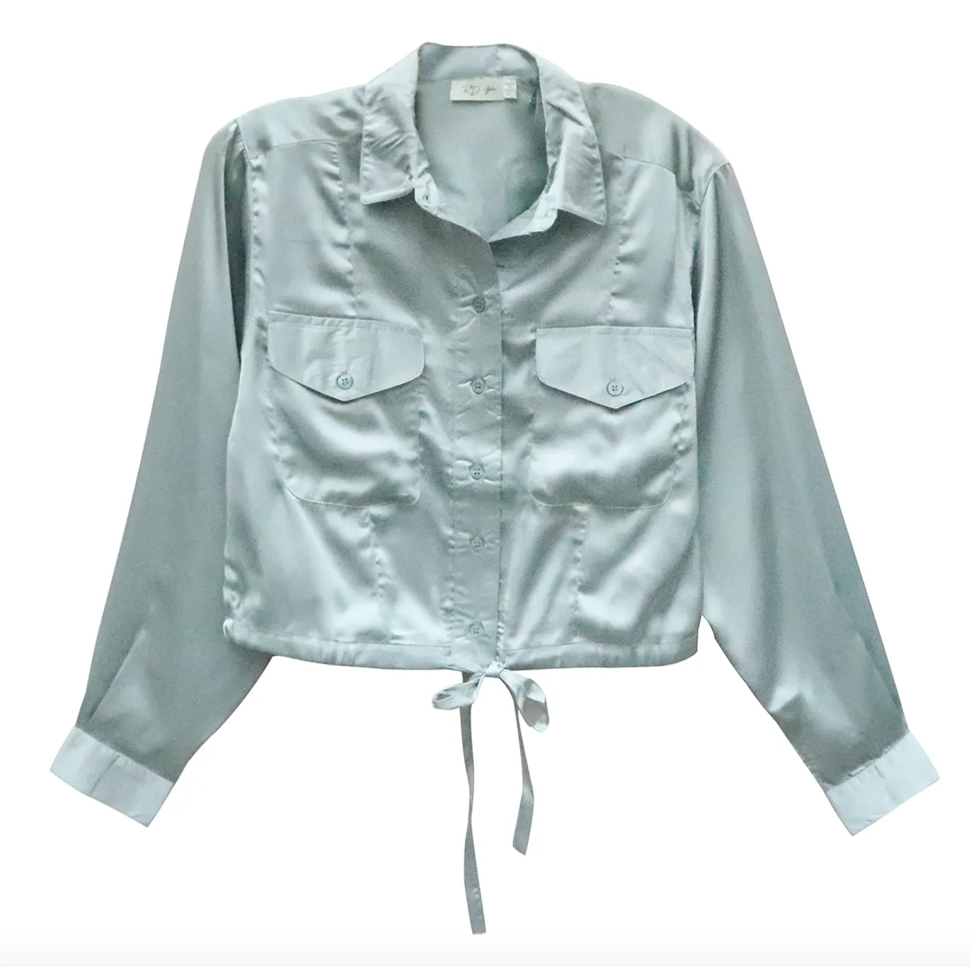Tied Satin Blouse
