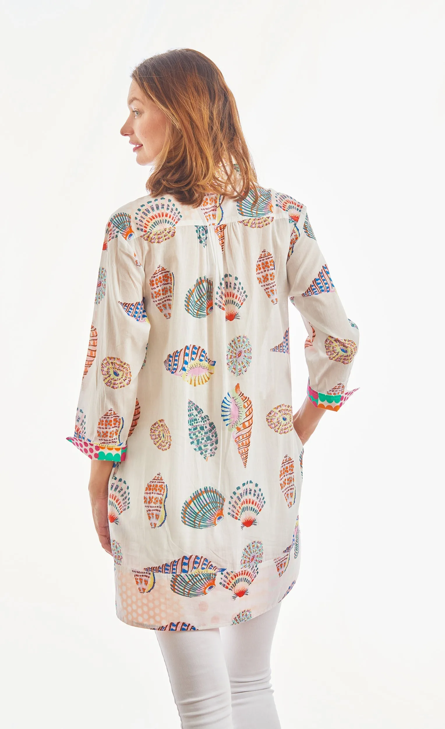 Vail Tunic Seashells Multi Colored In Voile