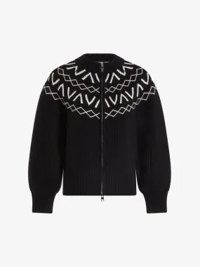 Varley Alys Fairisle Knit Jacket - Black