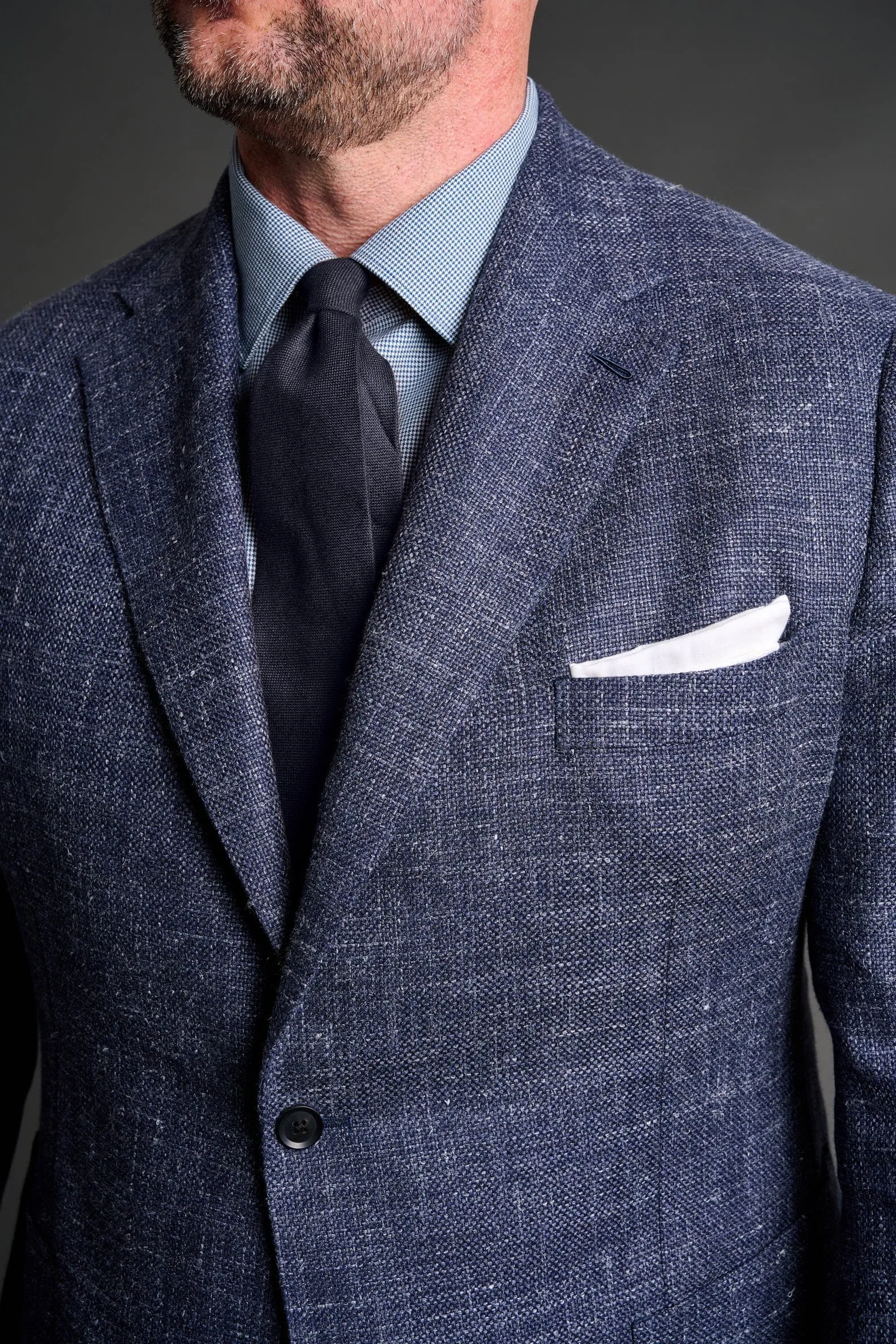Wool, Silk & Linen Hopsack Jacket
