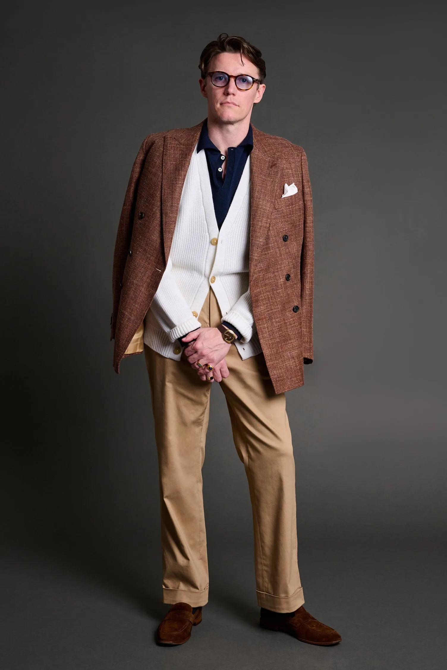 Wool, Silk & Linen Hopsack Jacket