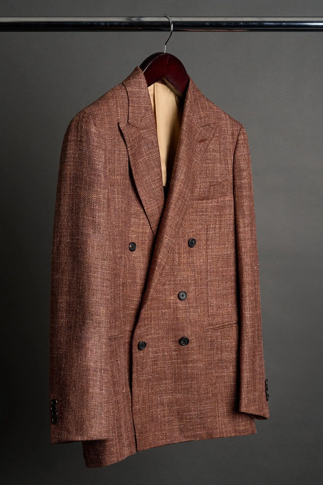 Wool, Silk & Linen Hopsack Jacket