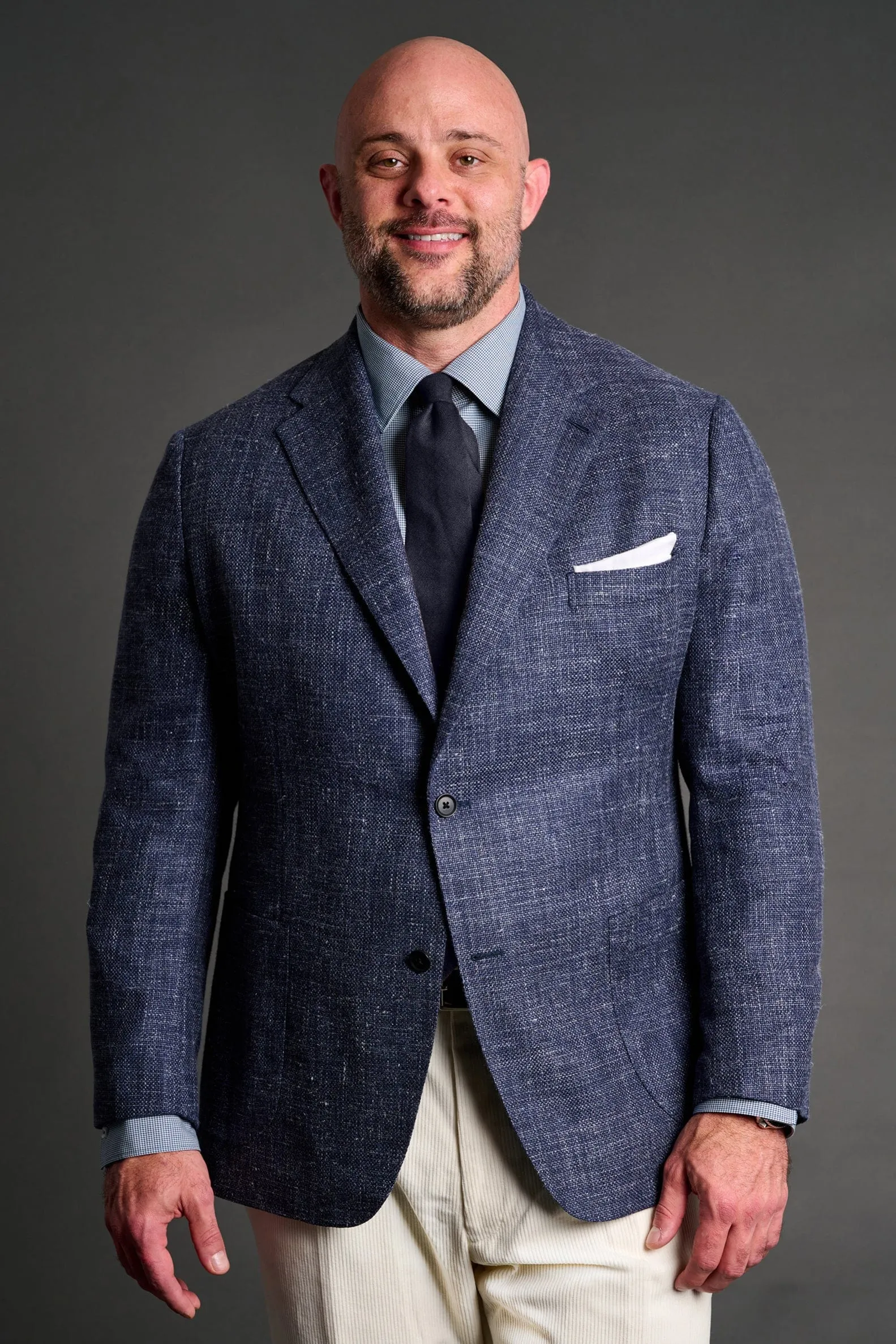 Wool, Silk & Linen Hopsack Jacket