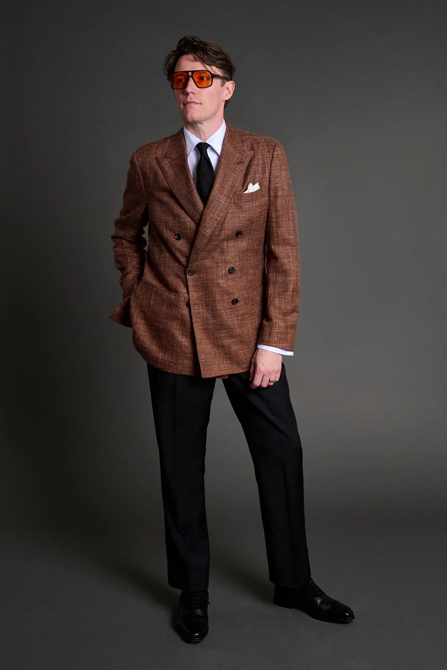 Wool, Silk & Linen Hopsack Jacket