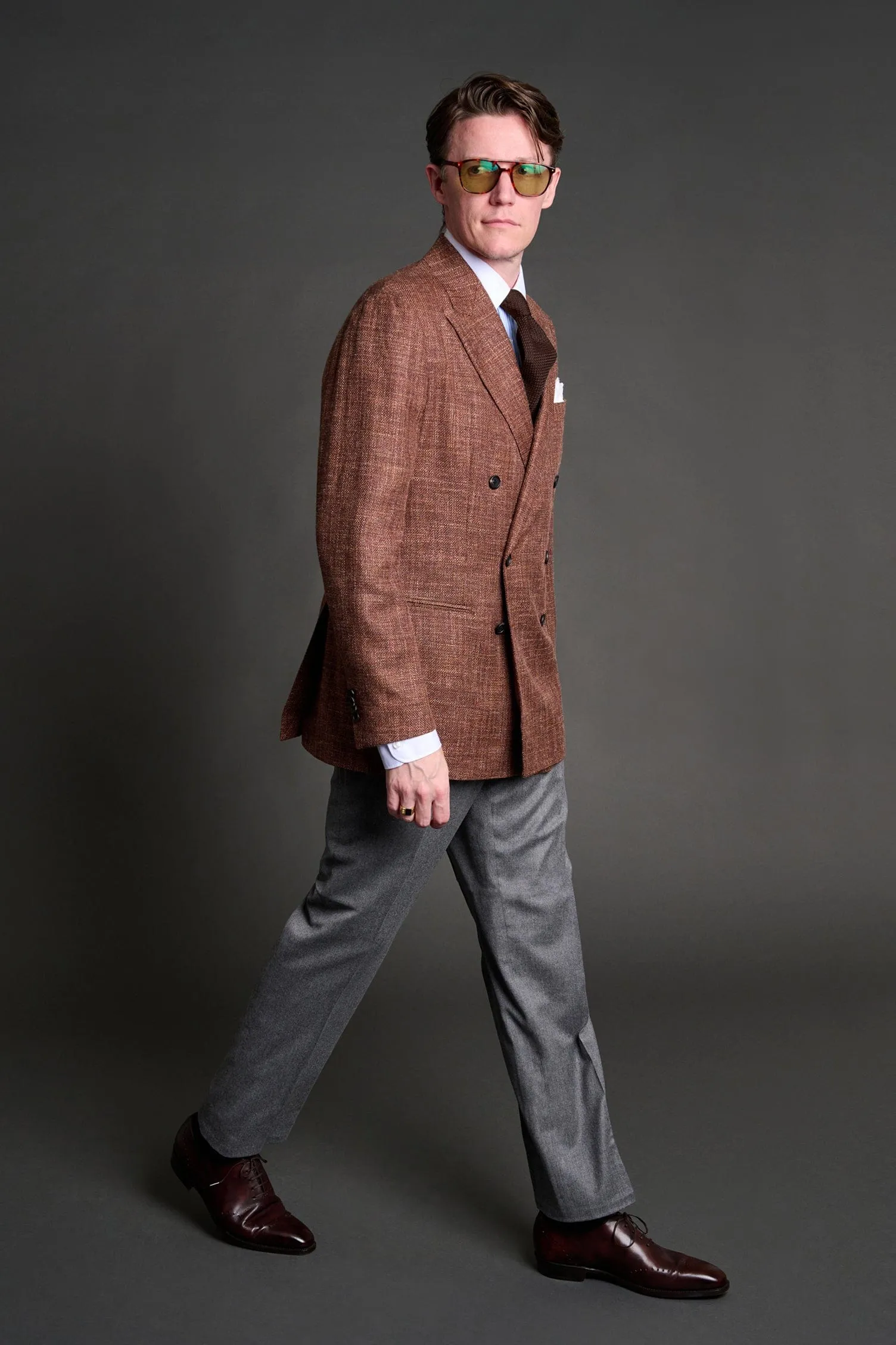 Wool, Silk & Linen Hopsack Jacket