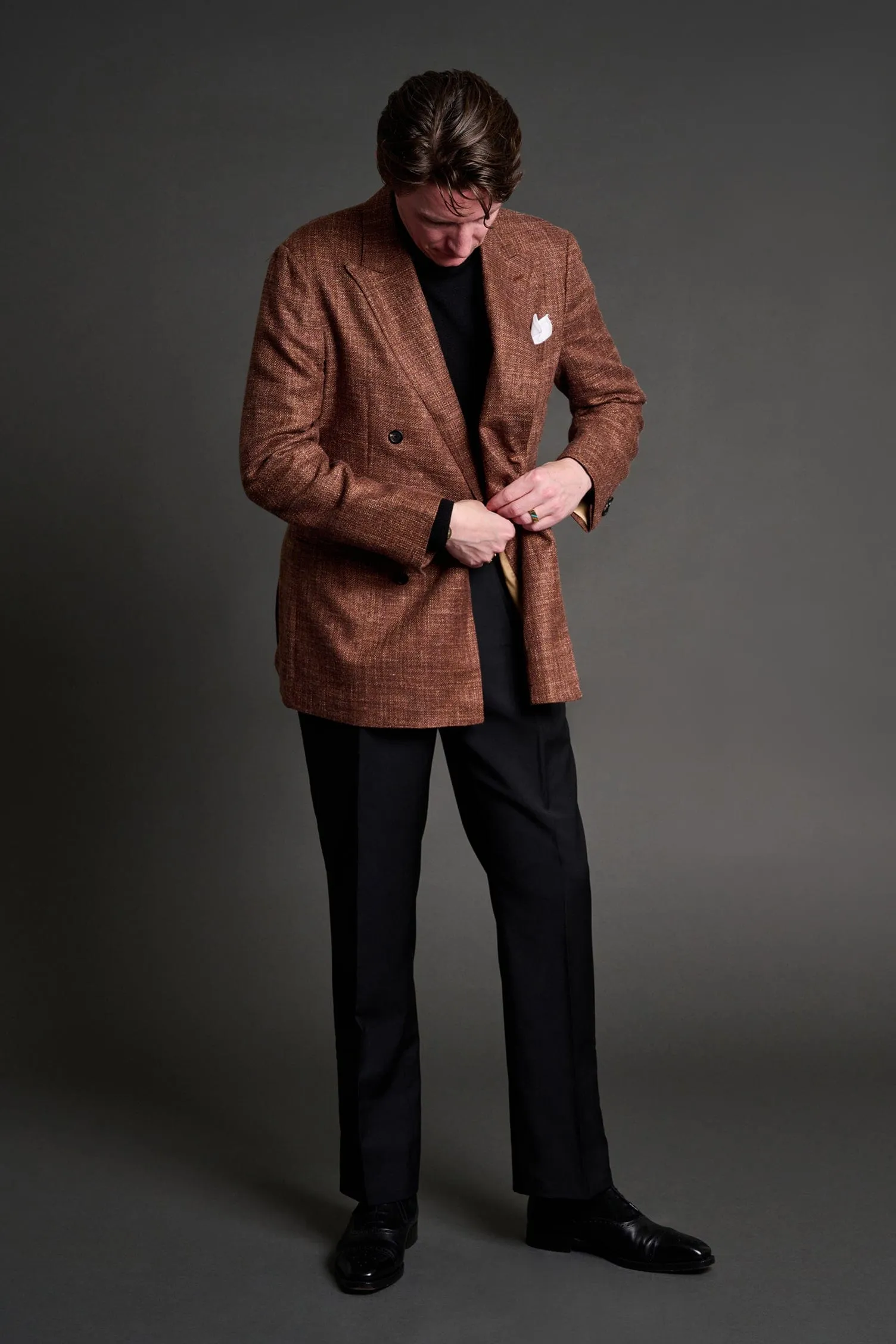 Wool, Silk & Linen Hopsack Jacket