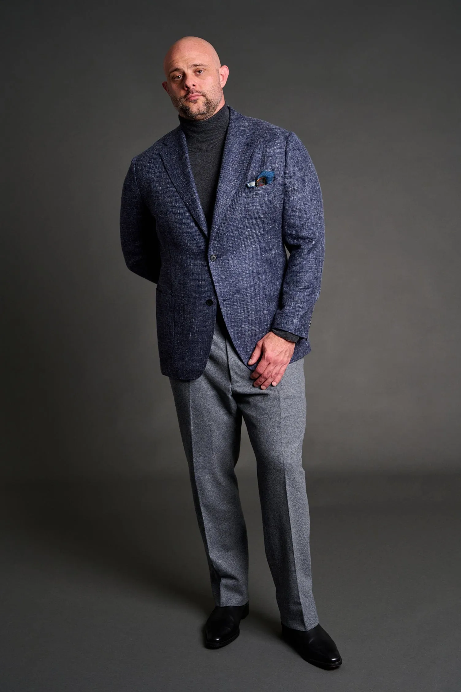 Wool, Silk & Linen Hopsack Jacket