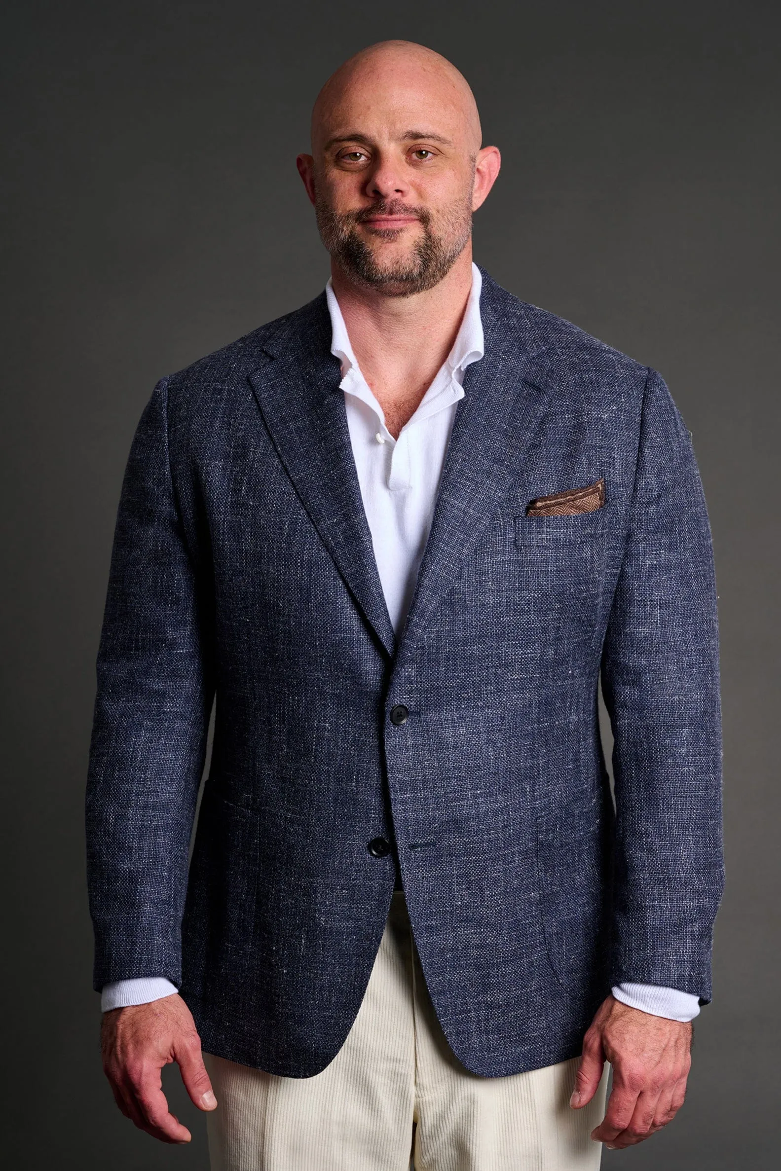Wool, Silk & Linen Hopsack Jacket